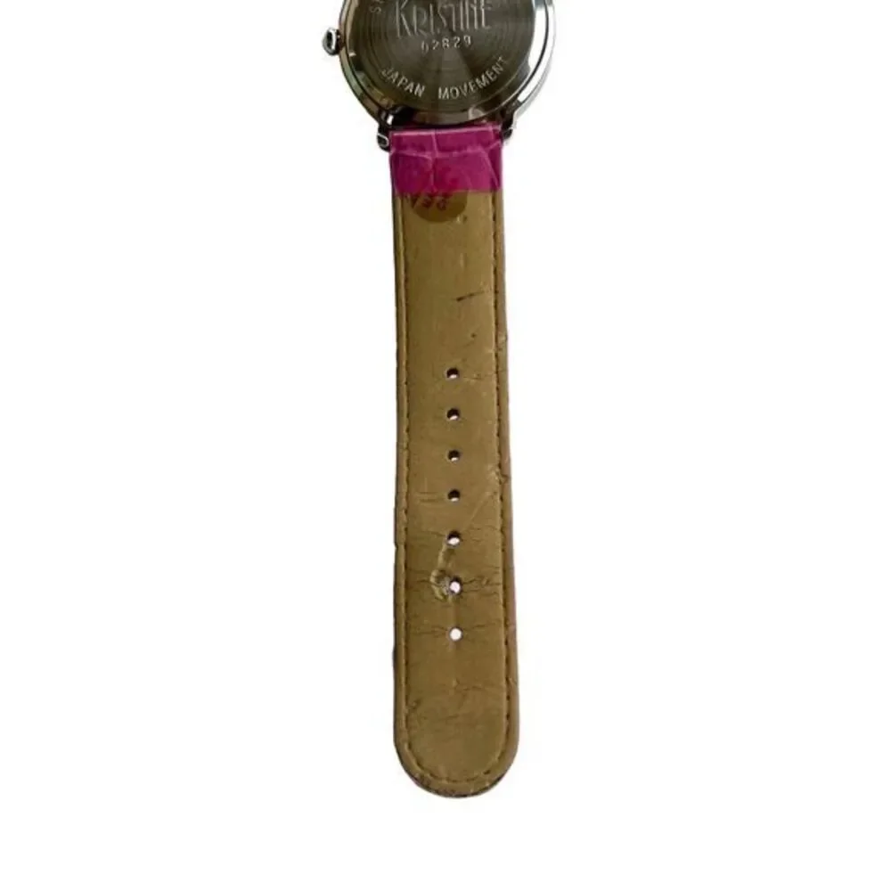 Kristine Womens Quartz Wrist Watch Rhinestone/Charms Pink Japan‎ Movement 8 in
